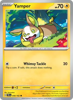 Pokémon-Karte Yamper 058/162