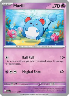 Pokémon-Karte Marill 064/162