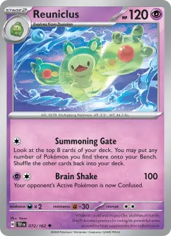 Pokémon-Karte Reuniclus 072/162