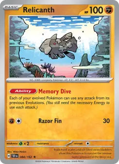 Pokémon-Karte Relicanth 084/162