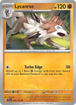 Pokémon-Karte Lycanroc 090/162
