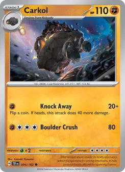 Pokémon-Karte Carkol 094/162