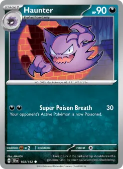 Pokémon-Karte Haunter 103/162