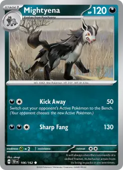 Pokémon-Karte Mightyena 106/162