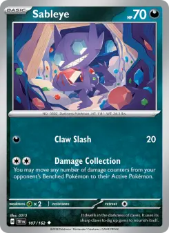 Pokémon-Karte Sableye 107/162