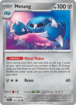 Pokémon-Karte Metang 114/162