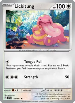 Pokémon-Karte Lickitung 124/162