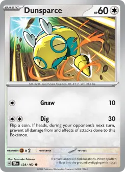 Pokémon-Karte Dunsparce 128/162