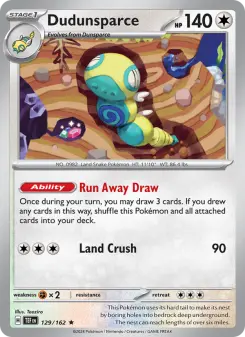 Pokémon-Karte Dudunsparce 129/162