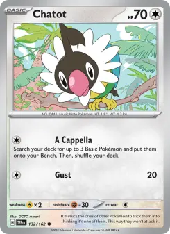 Pokémon-Karte Chatot 132/162