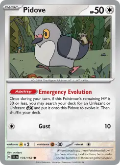 Pokémon-Karte Pidove 133/162