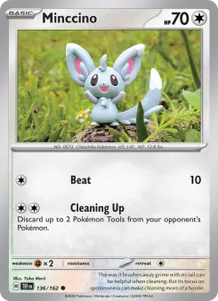 Pokémon-Karte Minccino 136/162