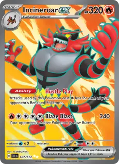 Pokémon-Karte Incineroar ex 187/162