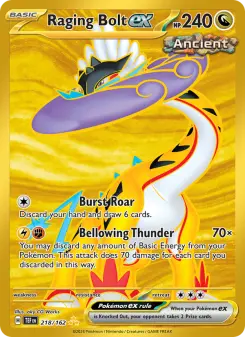 Pokémon-Karte Raging Bolt ex 218/162