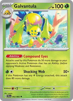 Pokémon-Karte Galvantula 002/064