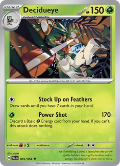 Pokémon-Karte Decidueye 005/064