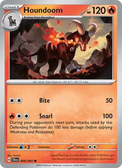Pokémon-Karte Houndoom 008/064