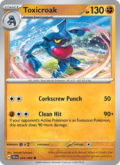 Pokémon-Karte Toxicroak 024/064