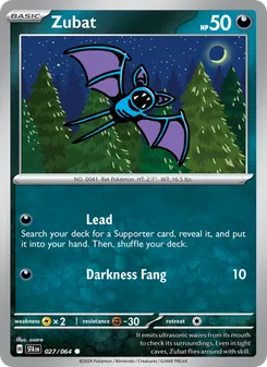 Pokémon-Karte Zubat 027/064