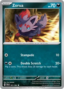 Pokémon-Karte Zorua 031/064