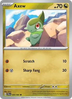 Pokémon-Karte Axew 044/064