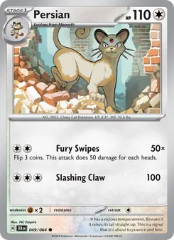 Pokémon-Karte Persian 049/064