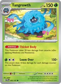 Pokémon-Karte Tangrowth 002/167