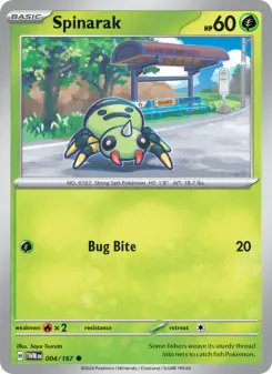 Pokémon-Karte Spinarak 004/167