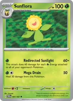 Pokémon-Karte Sunflora 007/167