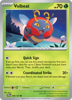 Pokémon-Karte Volbeat 009/167