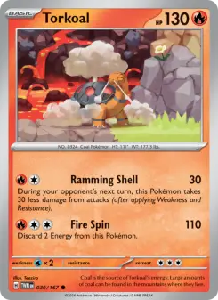 Pokémon-Karte Torkoal 030/167