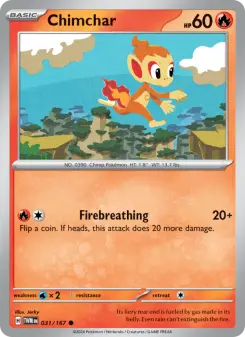 Pokémon-Karte Chimchar 031/167