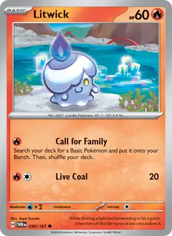 Pokémon-Karte Litwick 036/167