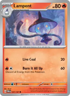 Pokémon-Karte Lampent 037/167