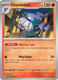 Pokémon-Karte Chandelure 038/167