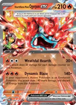 Pokémon-Karte Hearthflame Mask Ogerpon ex 040/167