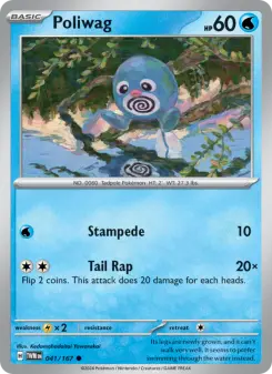 Pokémon-Karte Poliwag 041/167
