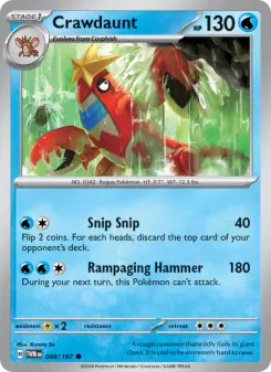 Pokémon-Karte Crawdaunt 048/167