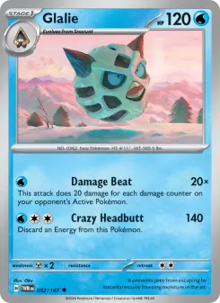 Pokémon-Karte Glalie 052/167