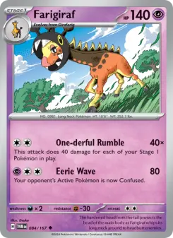 Pokémon-Karte Farigiraf 084/167
