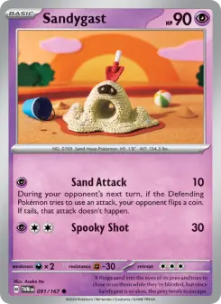 Pokémon-Karte Sandygast 091/167