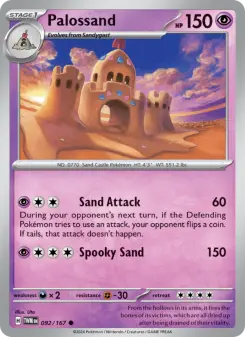 Pokémon-Karte Palossand 092/167
