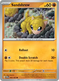 Pokémon-Karte Sandshrew 097/167