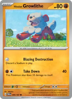 Pokémon-Karte Hisuian Growlithe 099/167