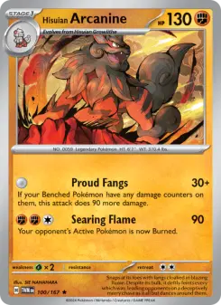 Pokémon-Karte Hisuian Arcanine 100/167