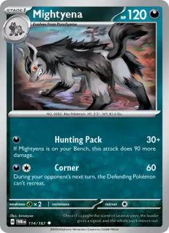 Pokémon-Karte Mightyena 114/167