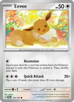 Pokémon-Karte Eevee 135/167