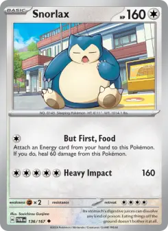 Pokémon-Karte Snorlax 136/167