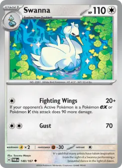 Pokémon-Karte Swanna 140/167