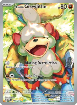 Pokémon-Karte Hisuian Growlithe 181/167
